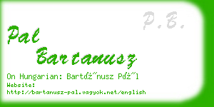 pal bartanusz business card